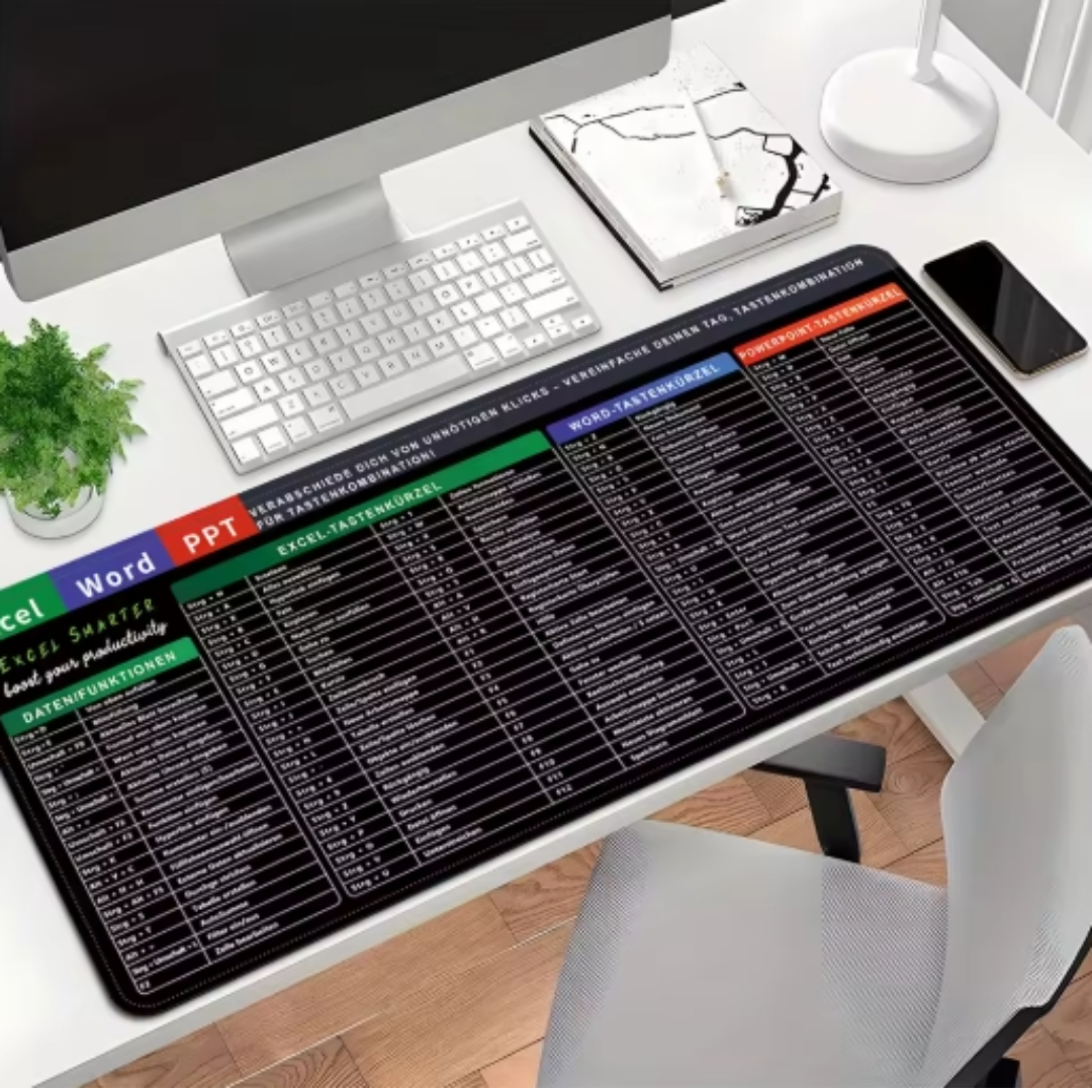 Mauspad mit Excel-Shortcuts