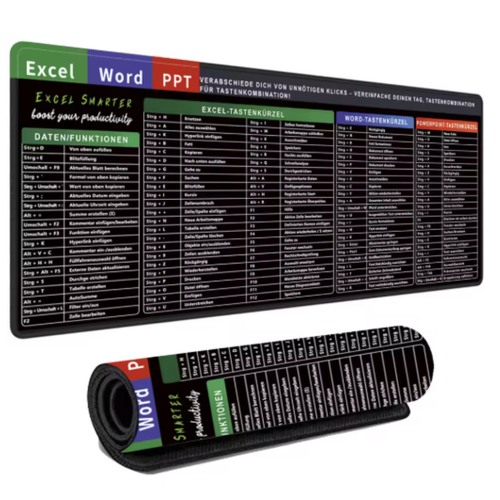 Mauspad mit Excel-Shortcuts