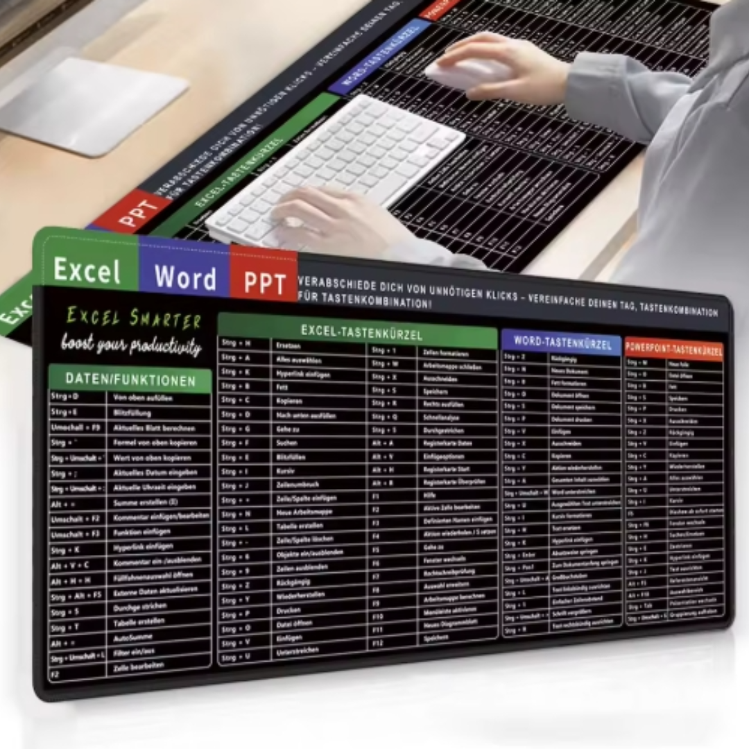 Mauspad mit Excel-Shortcuts